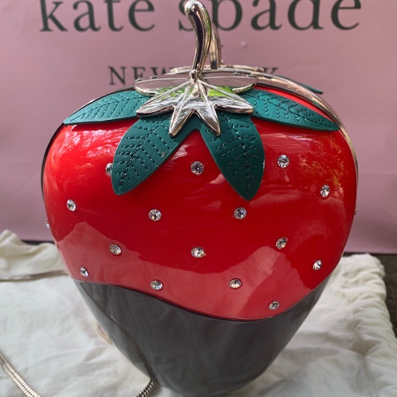 Kate Spade Novelty Strawberry Clutch Shoulder Bag - Picture 2 of 8